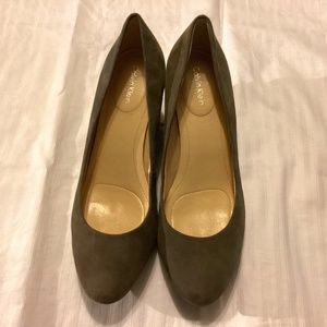 Grey suede Calvin Klein wedge heels 7 1/2 M